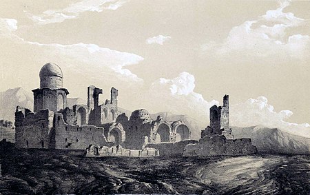 Ruins of a palace in Sultanieh by Eugène Flandin.jpg