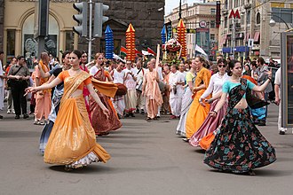 Members of Hare Krishna parading on the streets of Russia Russian Hare Krishna devotees on Harinam.jpg