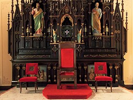The cathedra Sacred Heart Cathedral - Davenport, Iowa cathedra.JPG