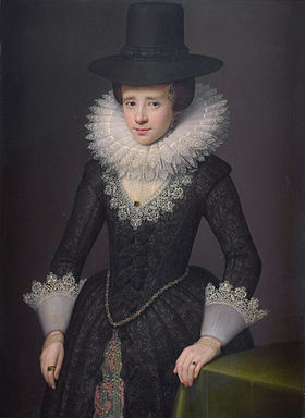Portrait de Anna Boudaen Courten, par Salomon Mesdach. 1619.