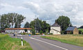 Vue vum CR158 aus westlecher Richtung op d'Kräizung Schlammestee