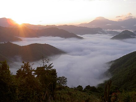 The mountains of Oudomxay Province in Northern Laos