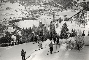 Slalom course on the Gudiberg, Garmisch Spartenkirchen.jpg