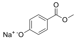 Strukturformel von Natrium-4-(methoxycarbonyl)phenolat