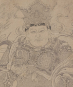 Song deity wearing mail and mountain pattern armour