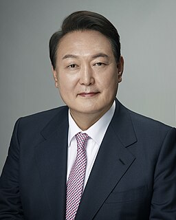 <span class="mw-page-title-main">Yoon Suk-yeol</span> President of South Korea since 2022