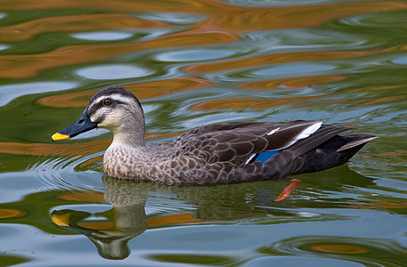 Spot-billed duck at Expo'70 Commemoration Park in Osaka.