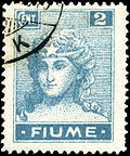 Personification of "Italy", 1919 Stamp Fiume 1919 2c Fiume.jpg
