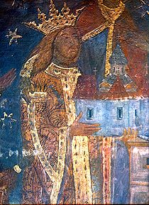 Stephen the Great in a Voroneț Monastery mural