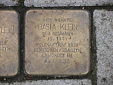 Stolperstein Basia Klein, 1, Goldener Winkel 2, Mitte, Hannover.jpg