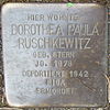 Stumbling Stone Herford Komturstrasse 21 Dorothea Paula Ruschkewitz