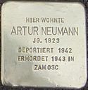 Stolperstein Siegen Neumann Artur