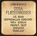 Stumbling stone for Dora Fliesswasser (Schwerin) .jpg