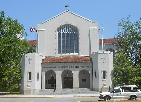 Summerall Chapel faces the Parade Grounds.