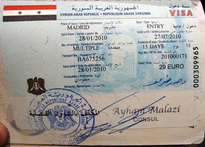 Visa policy of Syria