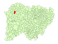 Расположение Энсинасола-де-лос-Комендадорес