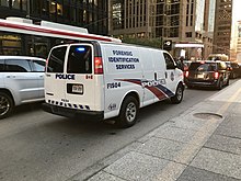 A van from the Toronto Police Service's Forensic Identification Services TPS Forensic Identification Services FIS 04.jpg