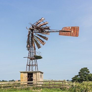 Windmill in decline. (National monument).