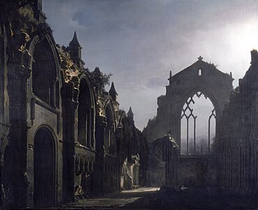 The Ruins of Holyrood Chapel (Louis Daguerre), 1824 (Google Art Project).jpg