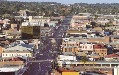 The central business district of the region's largest city, Toowoomba
