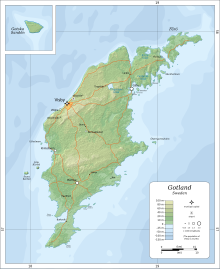 Gotland Topographic map of Gotland.svg