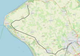 Tramlijn Middelburg - Domburg op de kaart