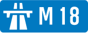 M18 motorway shield