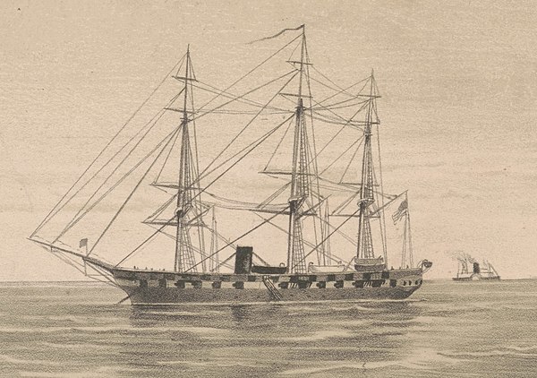 Minnesota at Hampton-Roads in 1862