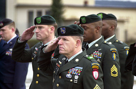 Army green Class "A" service uniforms, introduced in 1954 and retired in 2015