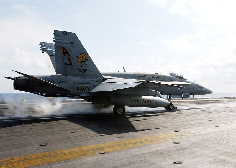 File:US Navy 060227-N-9362D-006 An F-A-18C Hornet assigned to the.jpg