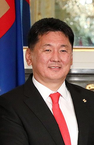 <span class="mw-page-title-main">Ukhnaagiin Khürelsükh</span> President of Mongolia since 2021