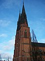 Spires of Uppsala Cathedral in Uppsala.