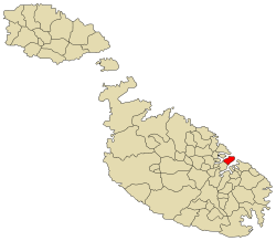 Location within Malta