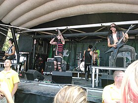 Vampires Everywhere! performing on the Warped Tour in 2012
