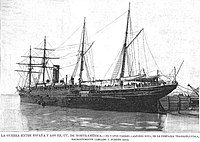 Vapor correo Alfonso XIII, Compañía Transatlántica, gravado de 1898.jpg