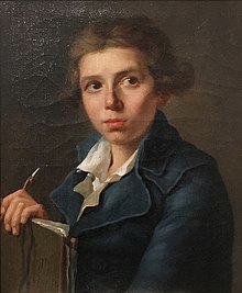 Portrait of David as a youth, c. 1765, by his tutor Joseph-Marie Vien VienDavid.jpg