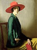Женщина в красной шляпе. 1918. Холст, масло