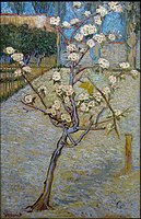 Blossoming Pear Tree, 73 x 46 cm, March, 1888 Van Gogh Museum, Amsterdam (F405)