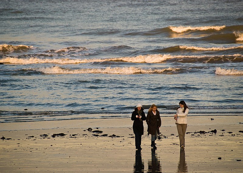 File:Walking on the beach (2060706404).jpg