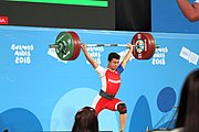 Deutsch: Gewichtheben bei den Olympischen Jugendspielen 2018; Tag 2, 10. Oktober 2018; Jungen 62 kg English: Weightlifting at the 2018 Summer Youth Olympics at 8 October 2018 – Boys' 62 kg