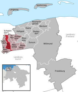Kaart van Westerholt