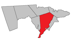 Location within Westmorland County, New Brunswick.