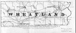 Wheatland in the 19th century Wheatland New York town map 1908.jpg