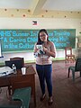 Maffeth Opiana promotes Wiki Loves Earth PH at Cararayan National High School during the In-Service Training