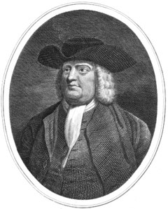 William Penn, a Quaker and son of a prominent admiral, founded the colonial Province of Pennsylvania in 1681 William Penn.png