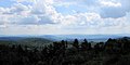 English: Panorama from the vantage point near the village of Wujskie the National road DK28 Polski: Panorama z punktu widokowego niedaleko miejscowości Wujskie na DK28