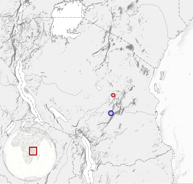 Distribuado de la genro Xenoperdix en Tanzanio: ruĝe, en la nordo, tiu de Xenoperdix Rubeho; blue, en la sudo, tiu de Xenoperdrix Udzungwa.