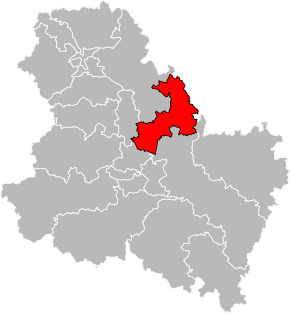 Kanton na mapě departementu Yonne