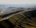 Aerial image of Yucca Mountain crest viewed to the south