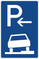 Zeichen 315-56 - Parken halb auf Gehwegen in Fahrtrichtung rechts (Anfang), StVO 1992.svg